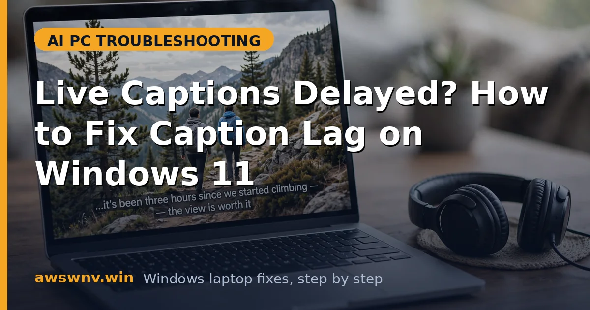 Live Captions Delayed? How to Fix Caption Lag on Windows 11