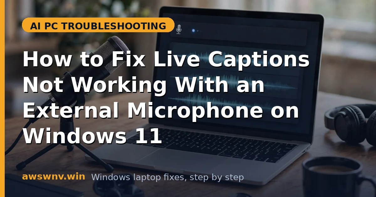 How to Fix Live Captions Not Working With an External Microphone on Windows 11