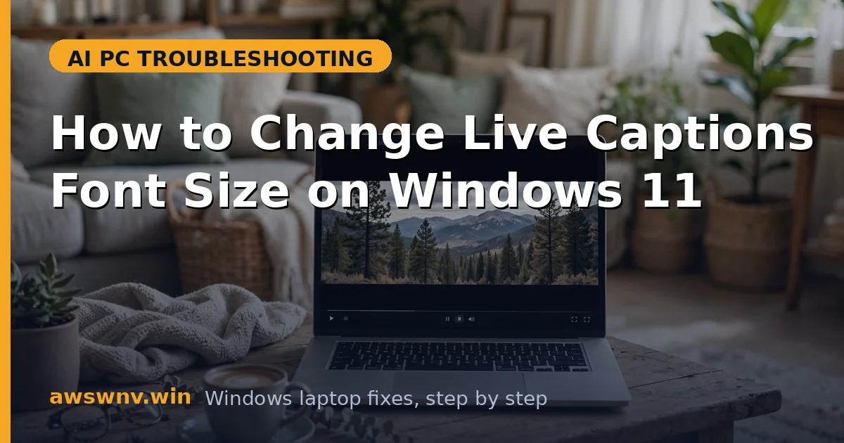 How to Change Live Captions Font Size on Windows 11