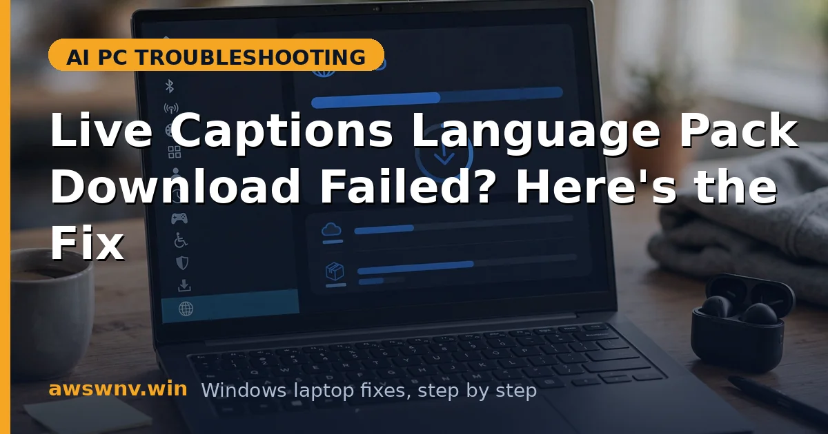 Live Captions Language Pack Download Failed? Here's the Fix