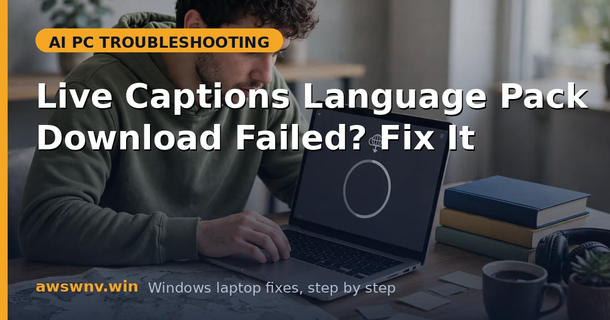 Live Captions Language Pack Download Failed? Fix It