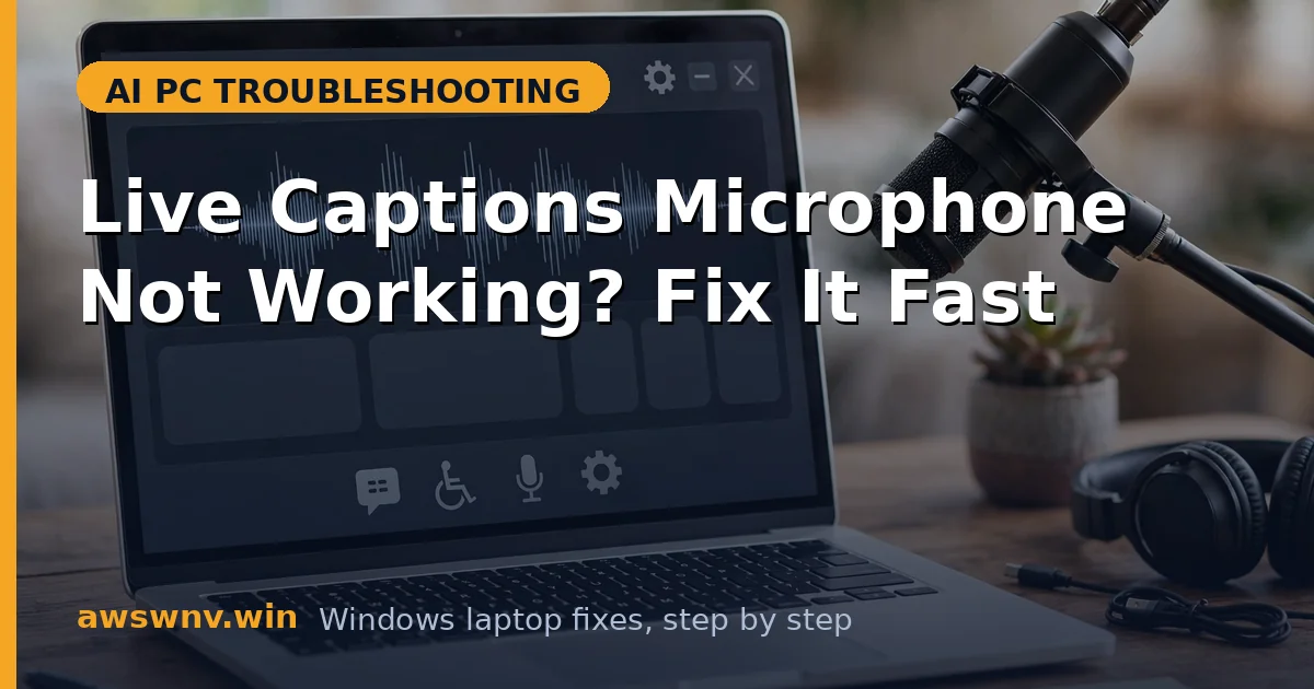 Live Captions Microphone Not Working? Fix It Fast