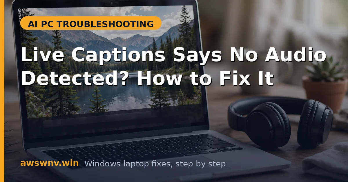Live Captions Says No Audio Detected? How to Fix It
