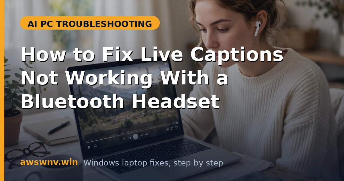 How to Fix Live Captions Not Working With a Bluetooth Headset
