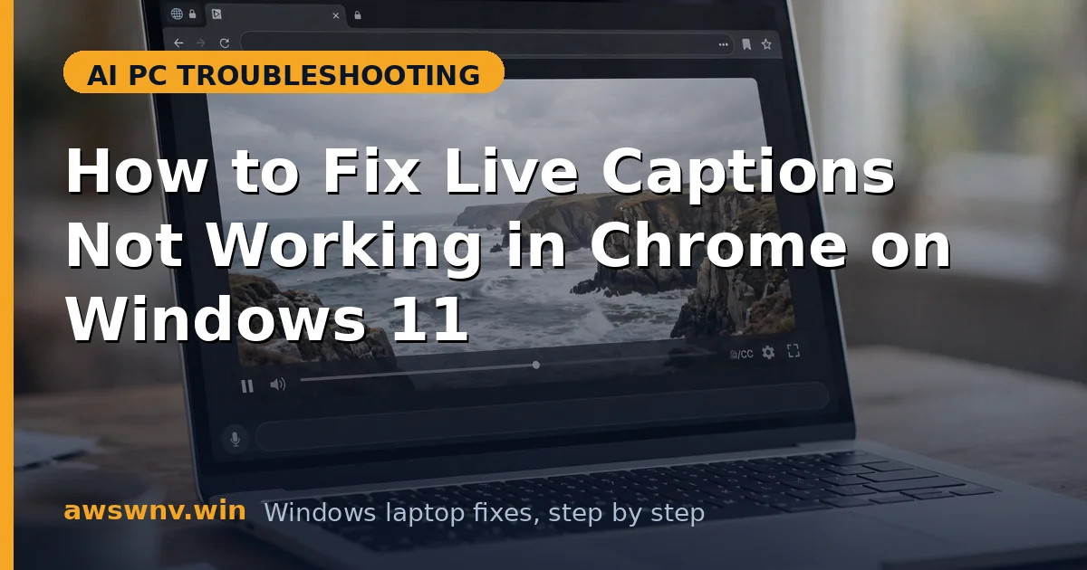 How to Fix Live Captions Not Working in Chrome on Windows 11