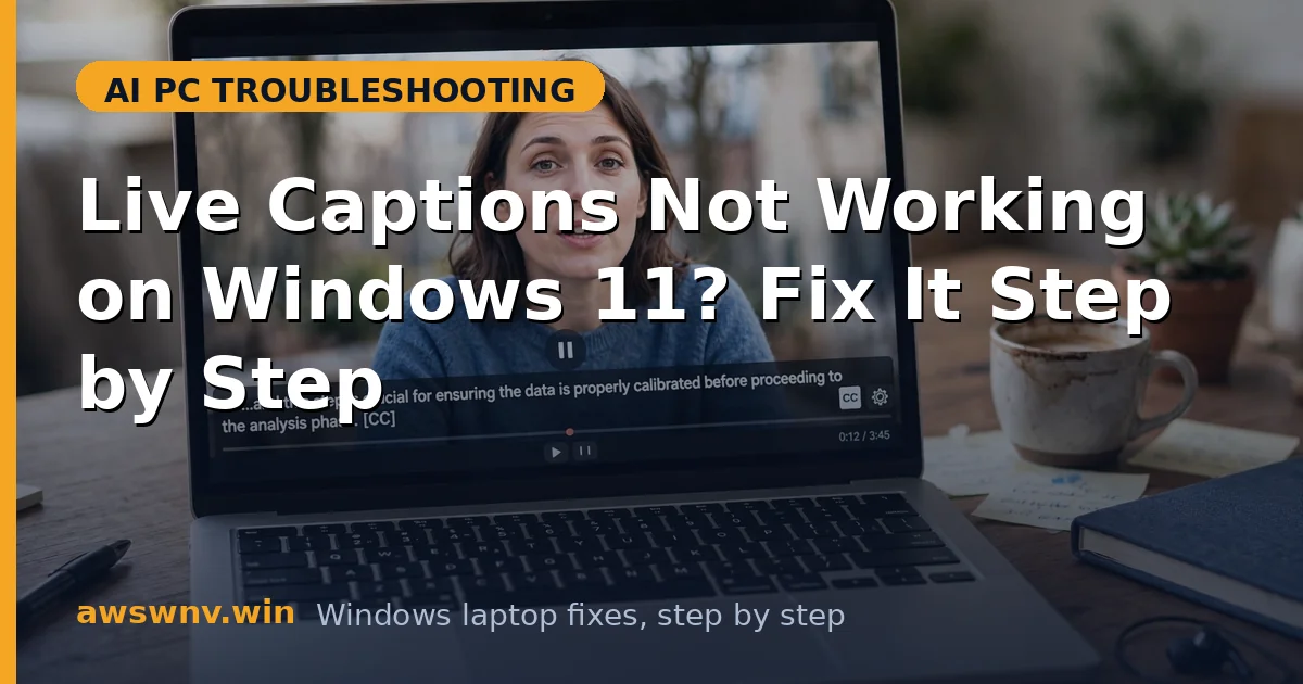 Live Captions Not Working on Windows 11? Fix It Step by Step