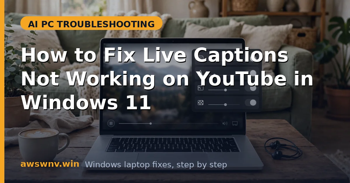 How to Fix Live Captions Not Working on YouTube in Windows 11