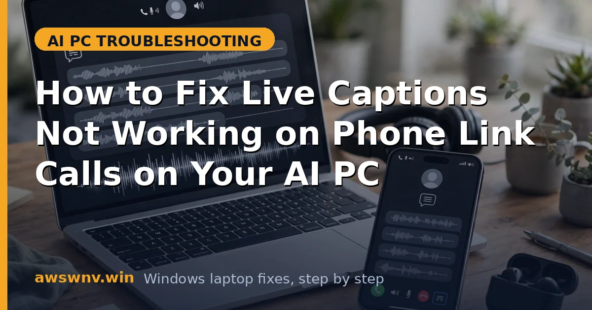How to Fix Live Captions Not Working on Phone Link Calls on Your AI PC