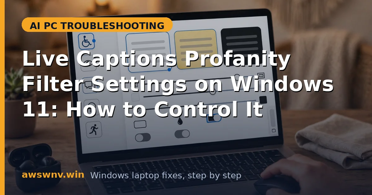 Live Captions Profanity Filter Settings on Windows 11: How to Control It