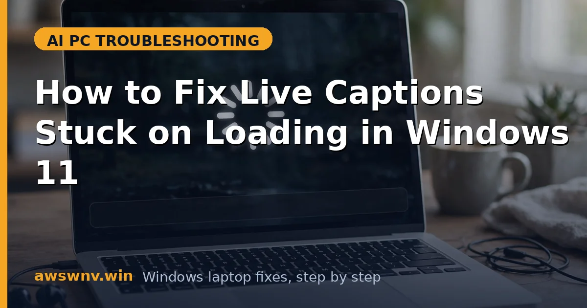 How to Fix Live Captions Stuck on Loading in Windows 11