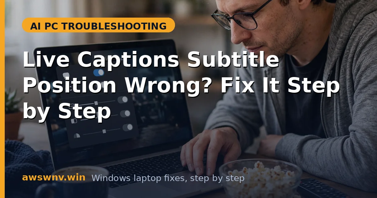 Live Captions Subtitle Position Wrong? Fix It Step by Step