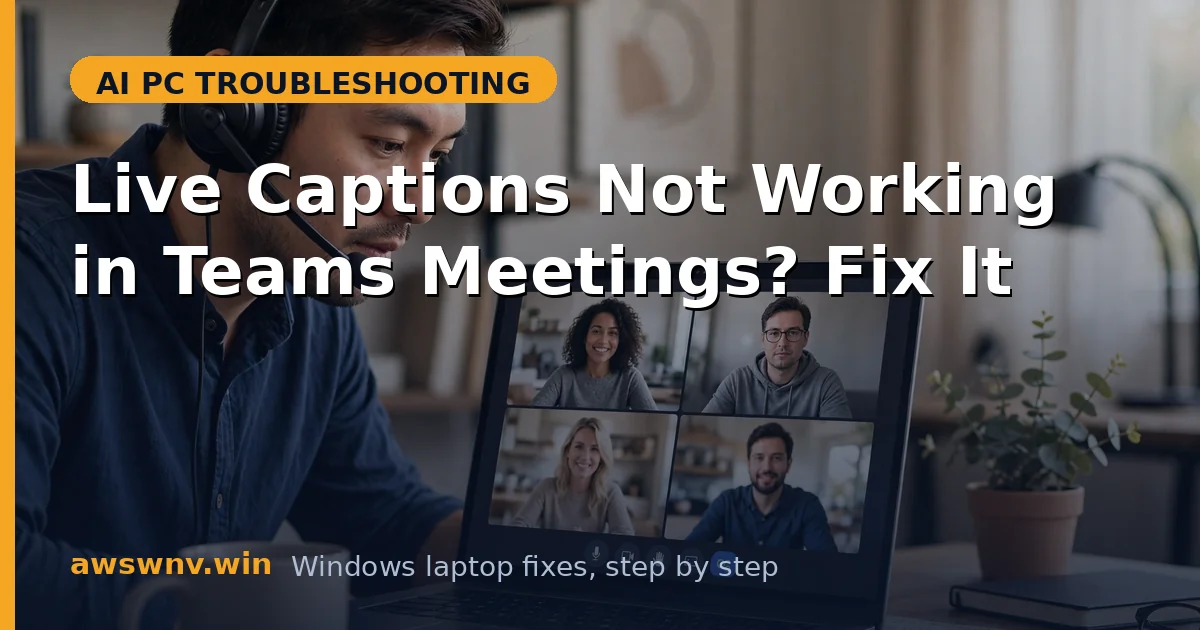 Live Captions Not Working in Teams Meetings? Fix It