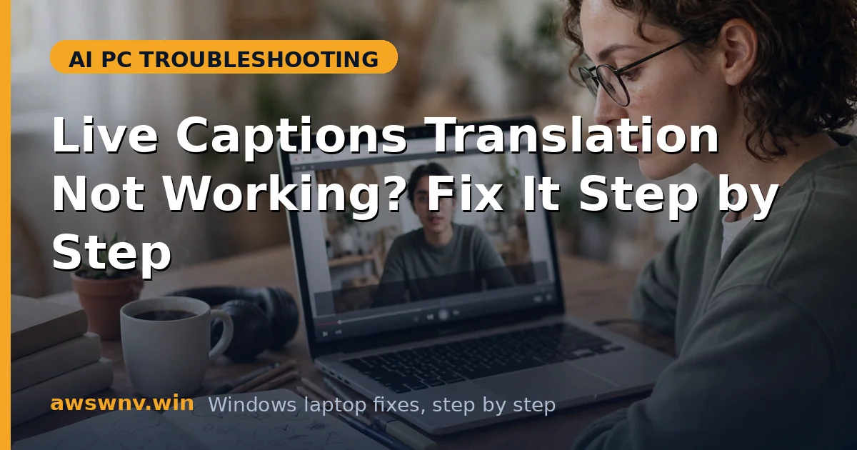 Live Captions Translation Not Working? Fix It Step by Step