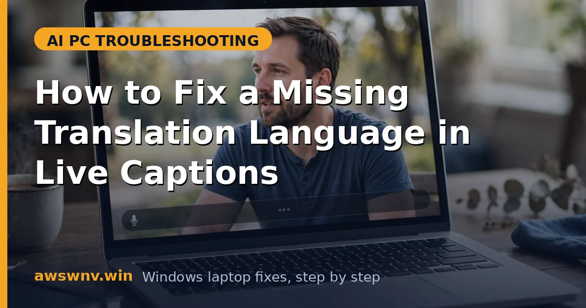 How to Fix a Missing Translation Language in Live Captions