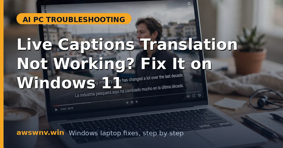 Live Captions Translation Not Working? Fix It on Windows 11