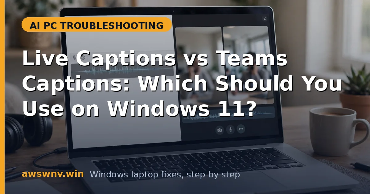 Live Captions vs Teams Captions: Which Should You Use on Windows 11?