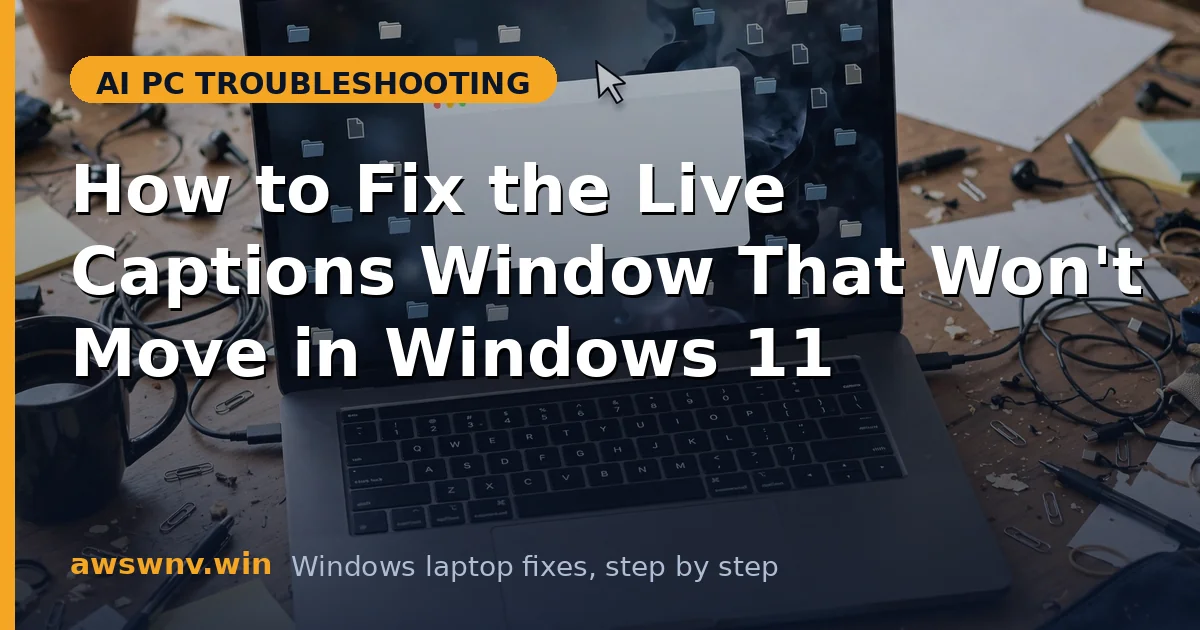 How to Fix the Live Captions Window That Won't Move in Windows 11