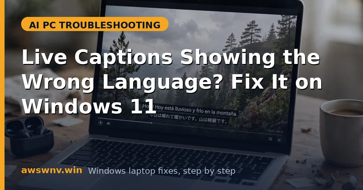 Live Captions Showing the Wrong Language? Fix It on Windows 11