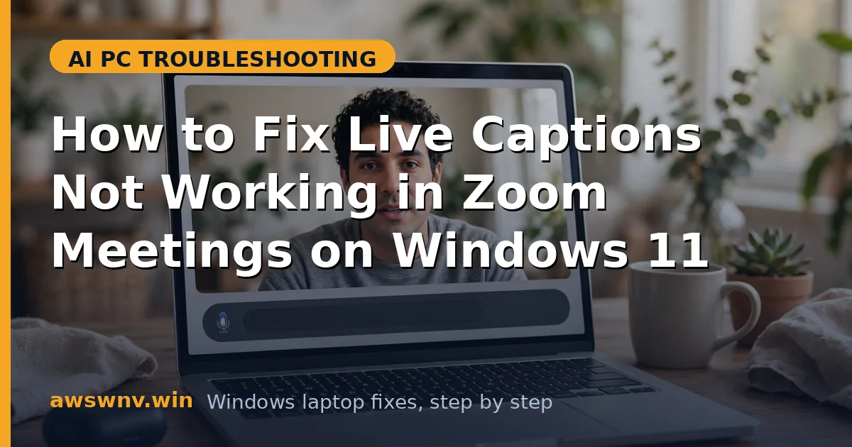 How to Fix Live Captions Not Working in Zoom Meetings on Windows 11