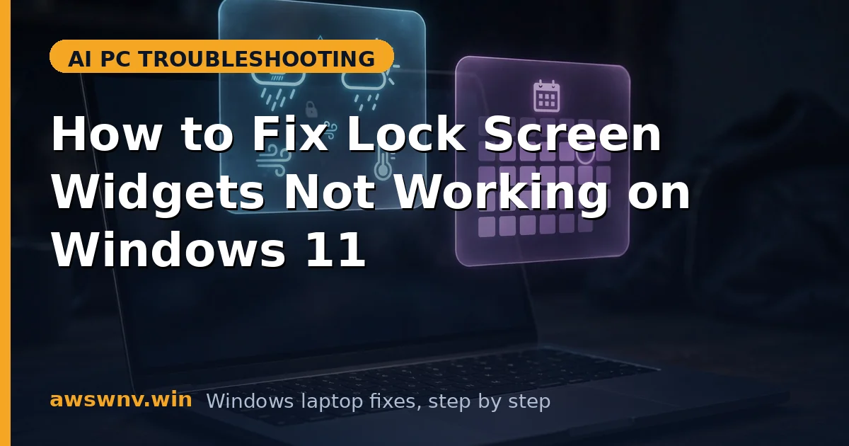 How to Fix Lock Screen Widgets Not Working on Windows 11