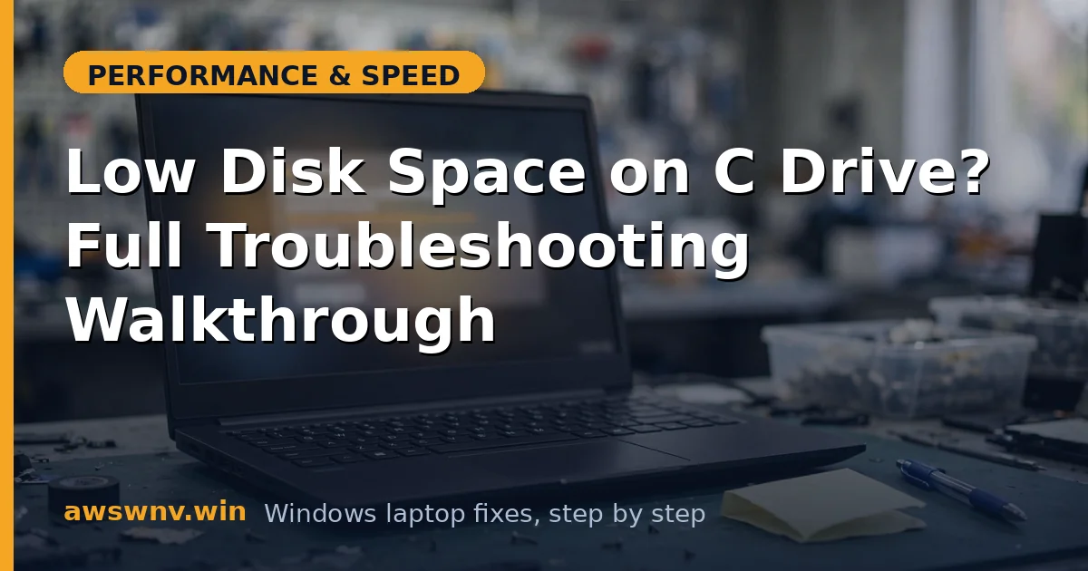 Low Disk Space on C Drive? Full Troubleshooting Walkthrough