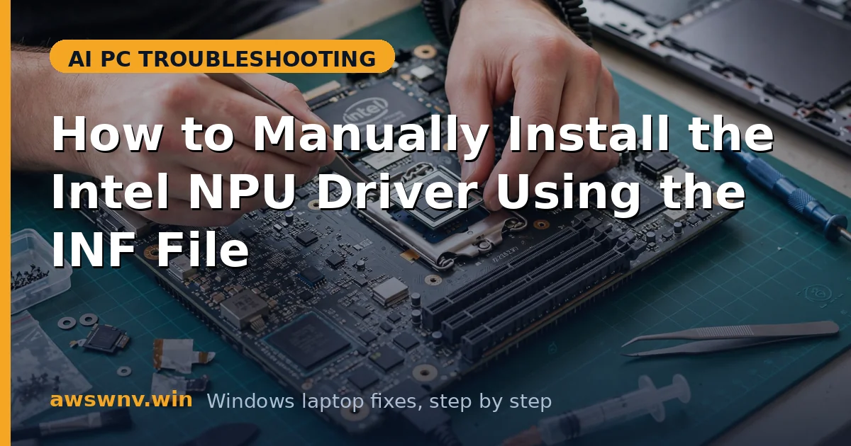 How to Manually Install the Intel NPU Driver Using the INF File