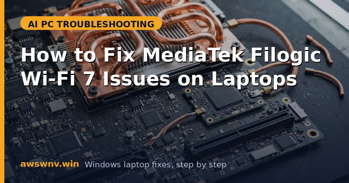 How to Fix MediaTek Filogic Wi-Fi 7 Issues on Laptops