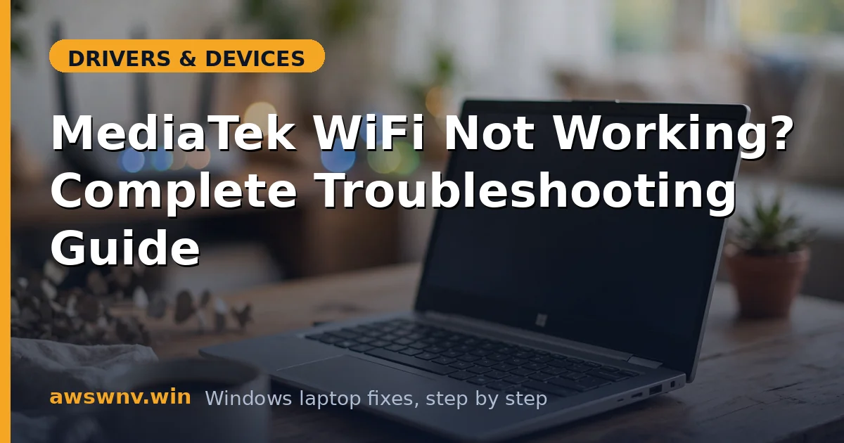 MediaTek WiFi Not Working? Complete Troubleshooting Guide