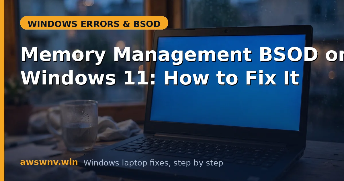 Memory Management BSOD on Windows 11: How to Fix It
