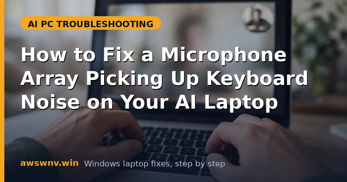 How to Fix a Microphone Array Picking Up Keyboard Noise on Your AI Laptop