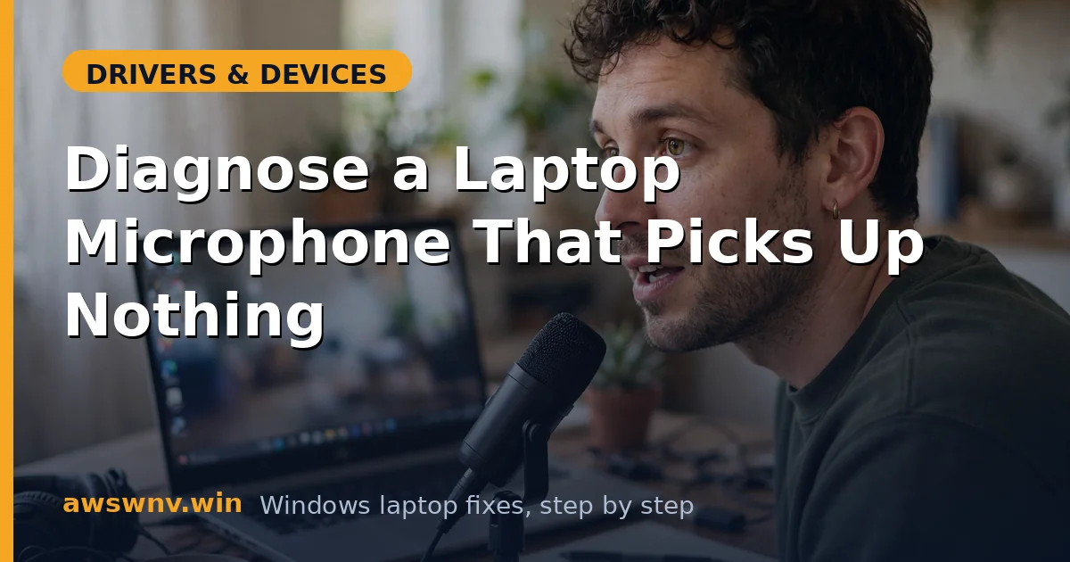 Diagnose a Laptop Microphone That Picks Up Nothing