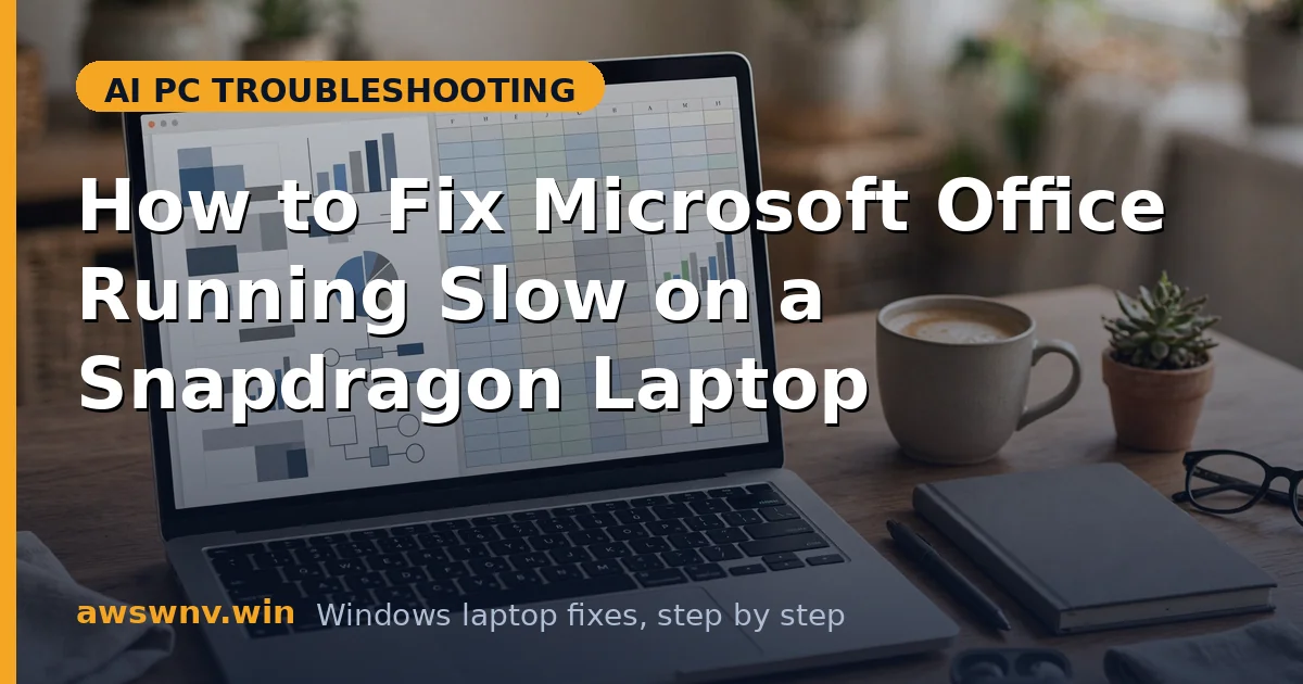 How to Fix Microsoft Office Running Slow on a Snapdragon Laptop