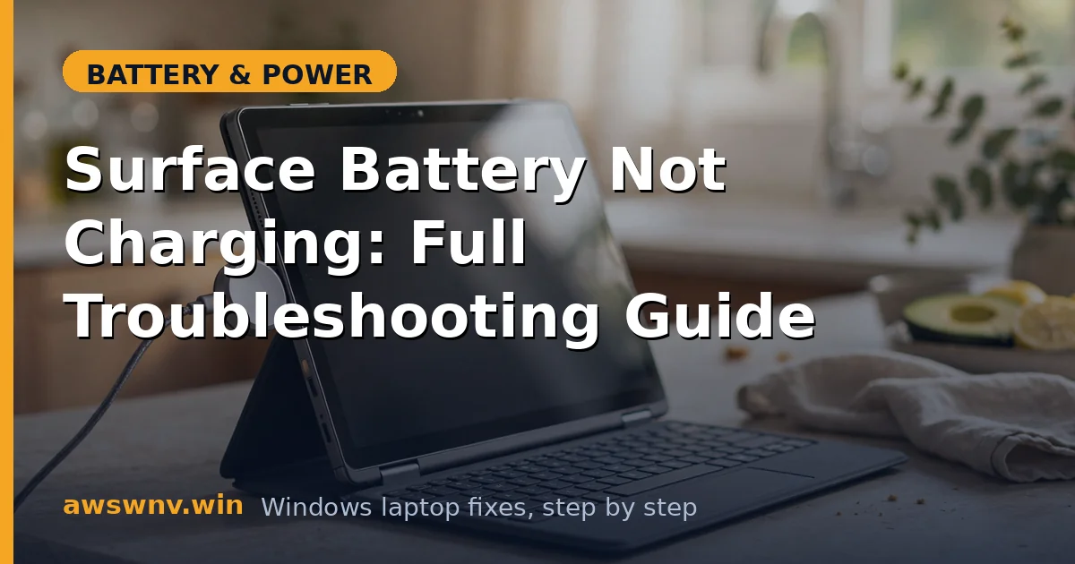 Surface Battery Not Charging: Full Troubleshooting Guide