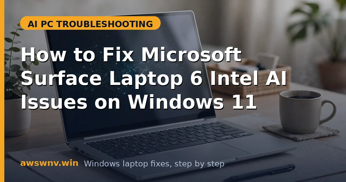 How to Fix Microsoft Surface Laptop 6 Intel AI Issues on Windows 11