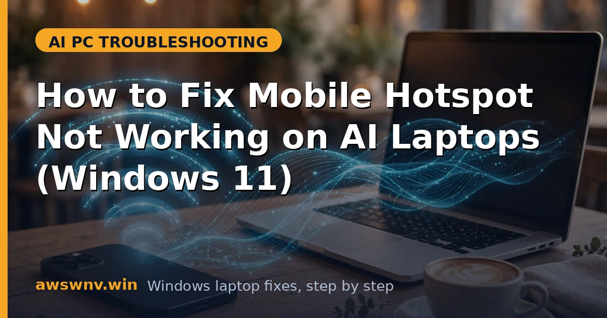 How to Fix Mobile Hotspot Not Working on AI Laptops (Windows 11)