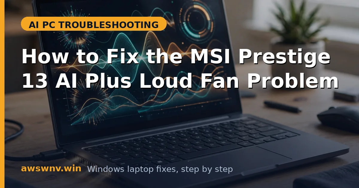 How to Fix the MSI Prestige 13 AI Plus Loud Fan Problem