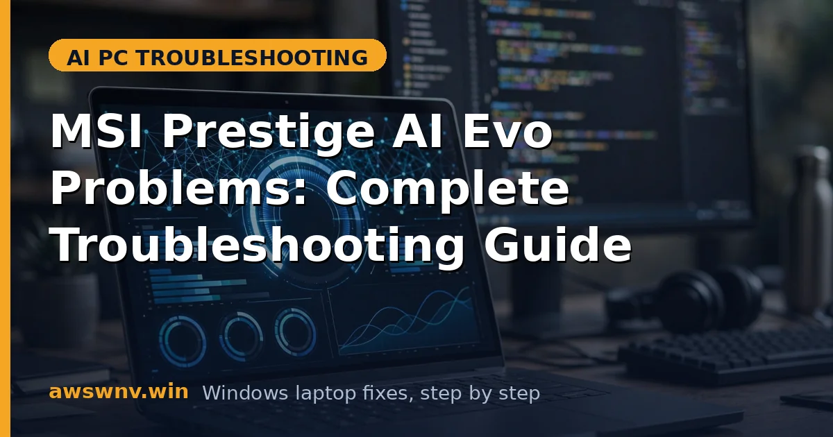 MSI Prestige AI Evo Problems: Complete Troubleshooting Guide