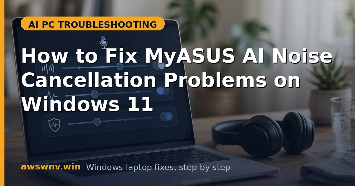 How to Fix MyASUS AI Noise Cancellation Problems on Windows 11