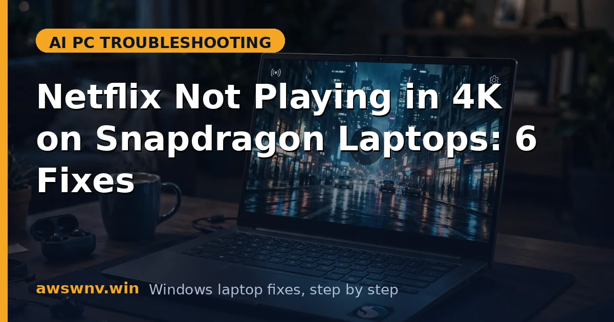 Netflix Not Playing in 4K on Snapdragon Laptops: 6 Fixes