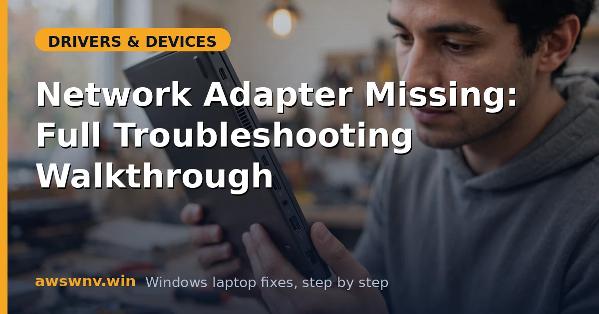 Network Adapter Missing: Full Troubleshooting Walkthrough