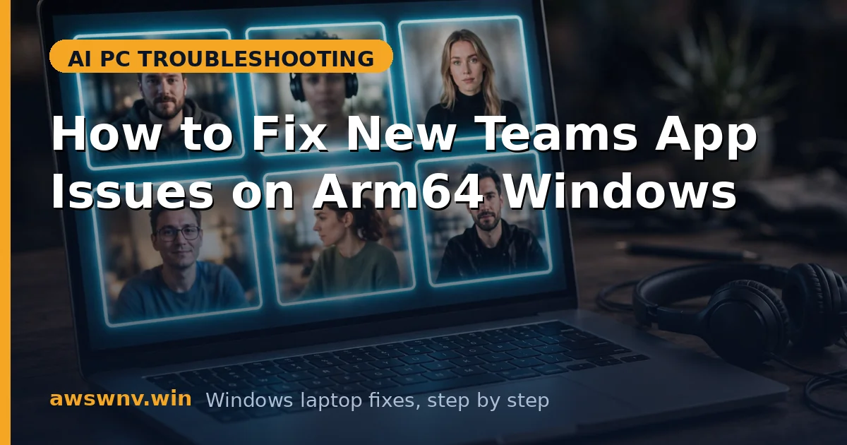 How to Fix New Teams App Issues on Arm64 Windows