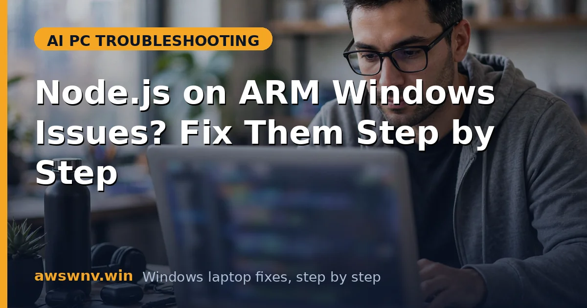 Node.js on ARM Windows Issues? Fix Them Step by Step