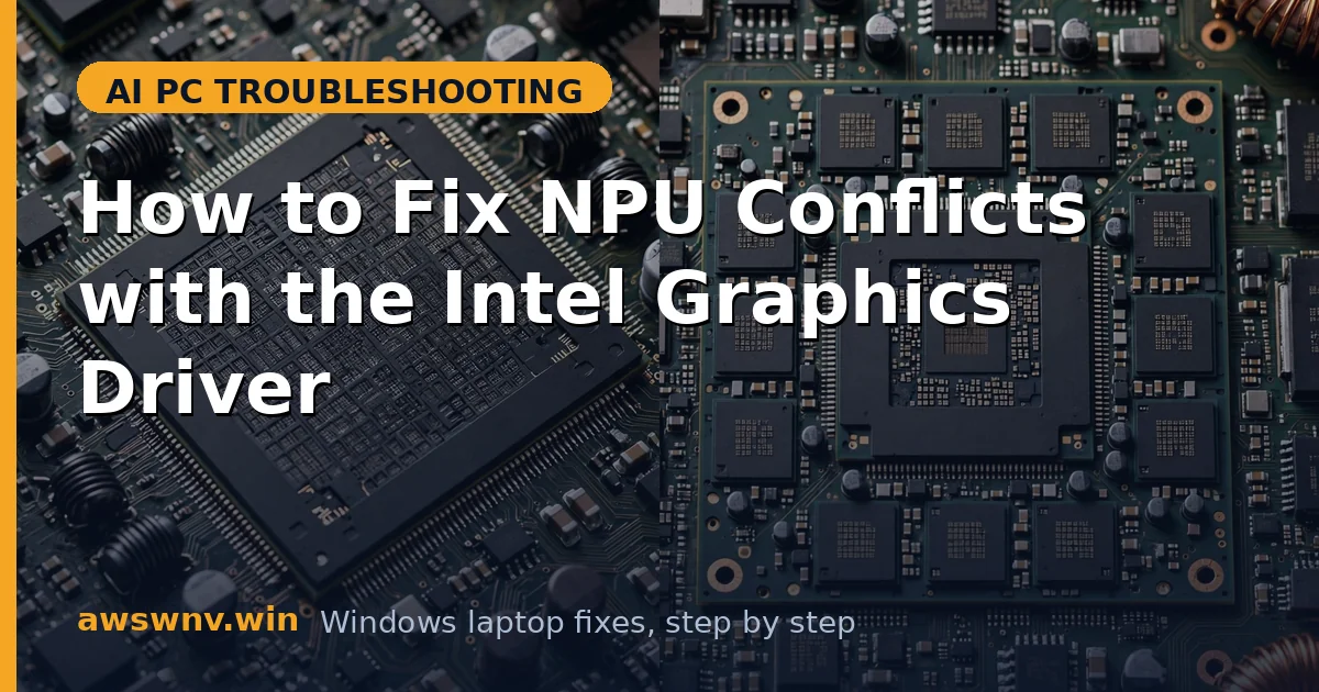 How to Fix NPU Conflicts with the Intel Graphics Driver
