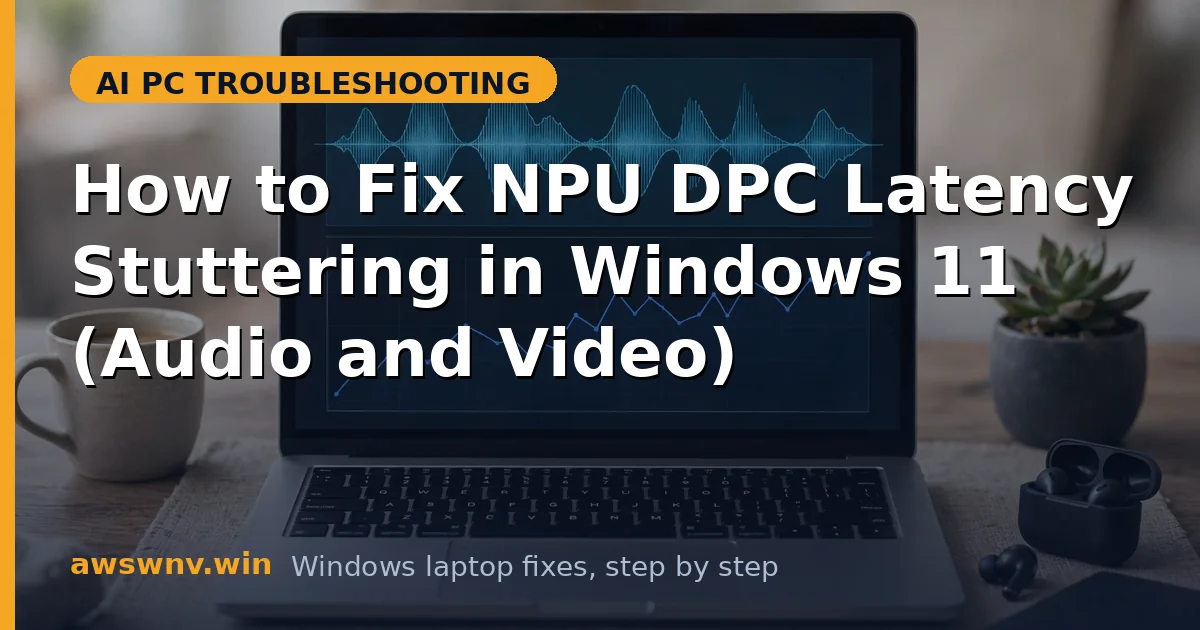How to Fix NPU DPC Latency Stuttering in Windows 11 (Audio and Video)
