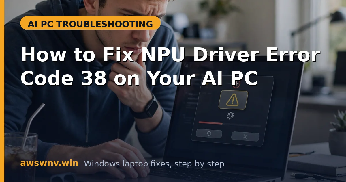 How to Fix NPU Driver Error Code 38 on Your AI PC