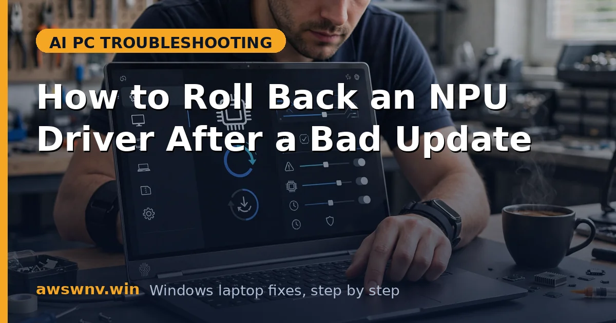 How to Roll Back an NPU Driver After a Bad Update