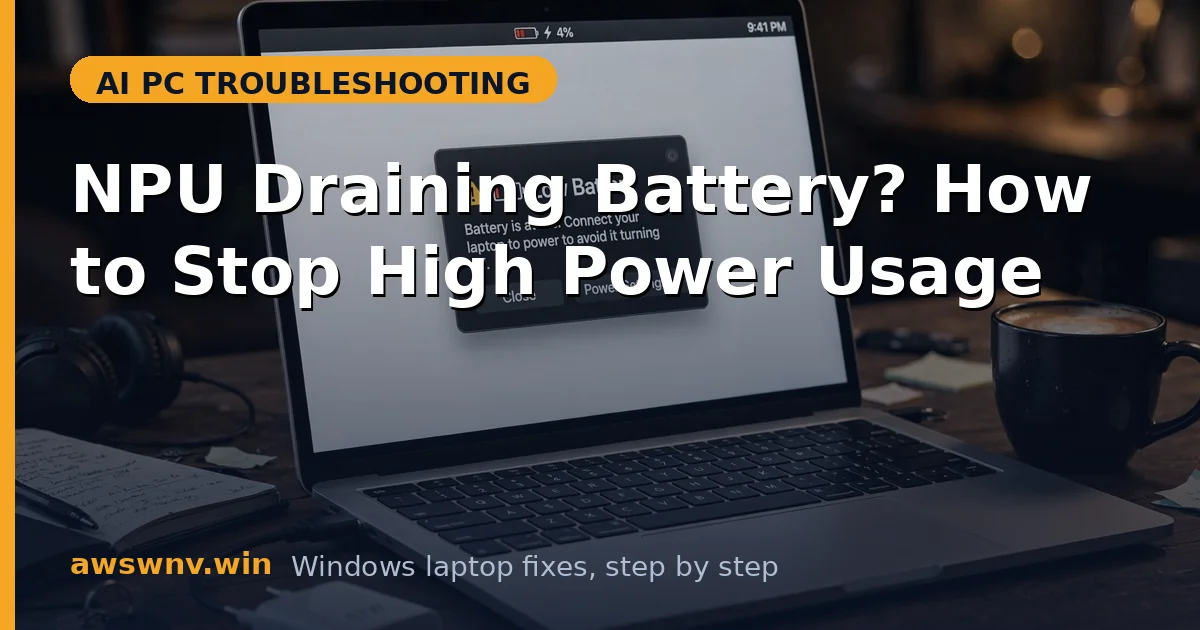 NPU Draining Battery? How to Stop High Power Usage