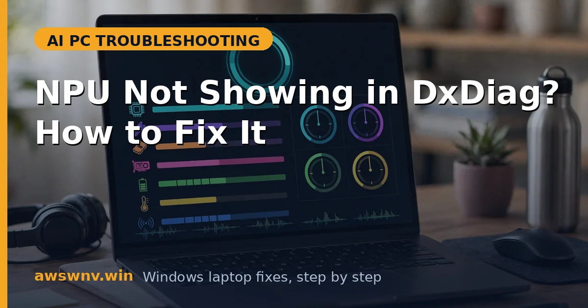 NPU Not Showing in DxDiag? How to Fix It