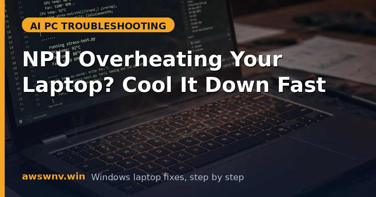 NPU Overheating Your Laptop? Cool It Down Fast