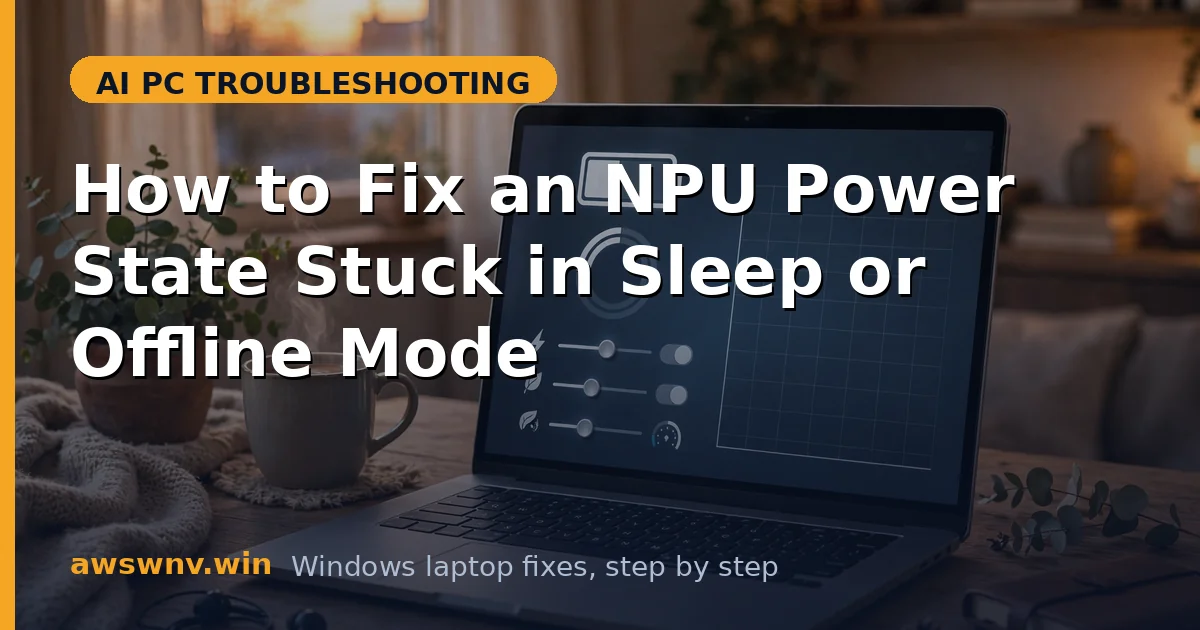 How to Fix an NPU Power State Stuck in Sleep or Offline Mode